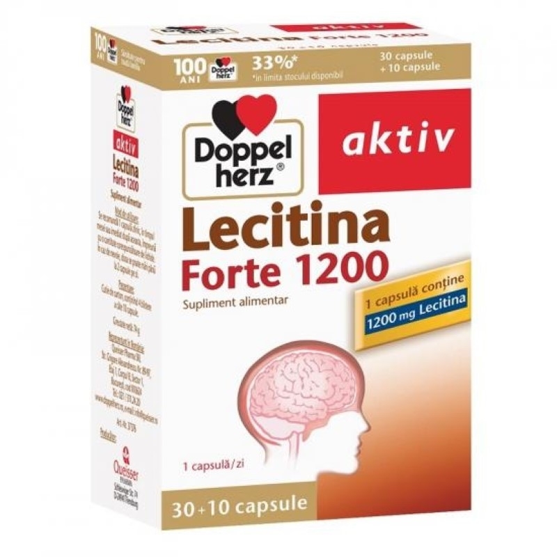 Aktiv Lecitina Forte, 1200mg 30+10caps, Doppelherz Aktiv Lecitina Forte, 1200mg 30+10caps, Doppelherz