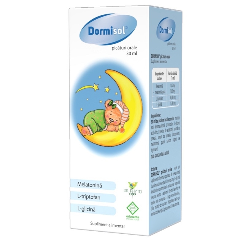 Picaturi orale Dormisol, 30 ml, Dr. Phyto Picaturi orale Dormisol, 30 ml, Dr. Phyto