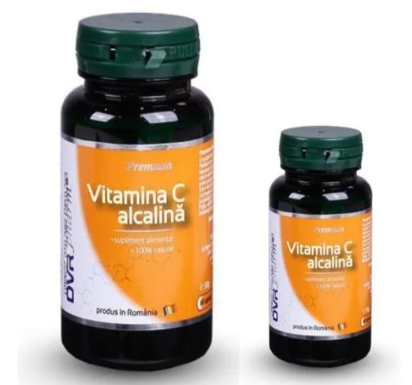 Vitamina C Alcalina, pachet 60 + 30 capsule, DVR Pharm