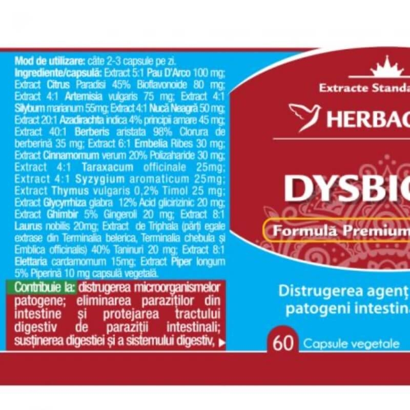 Dysbiosis, 60 capsule, Herbagetica