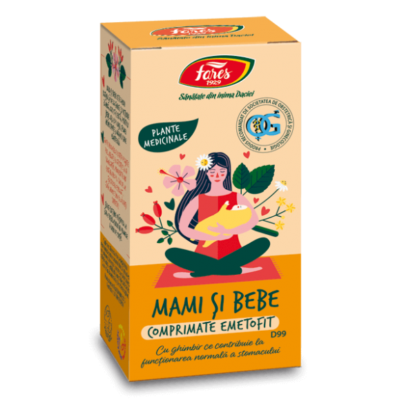 Mami si Bebe Emetofit D99 30compr, Fares Mami si Bebe Emetofit D99 30compr, Fares