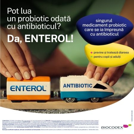 Enterol 250 mg, 20 plicuri, Biocodex Enterol 250 mg, 20 plicuri, Biocodex