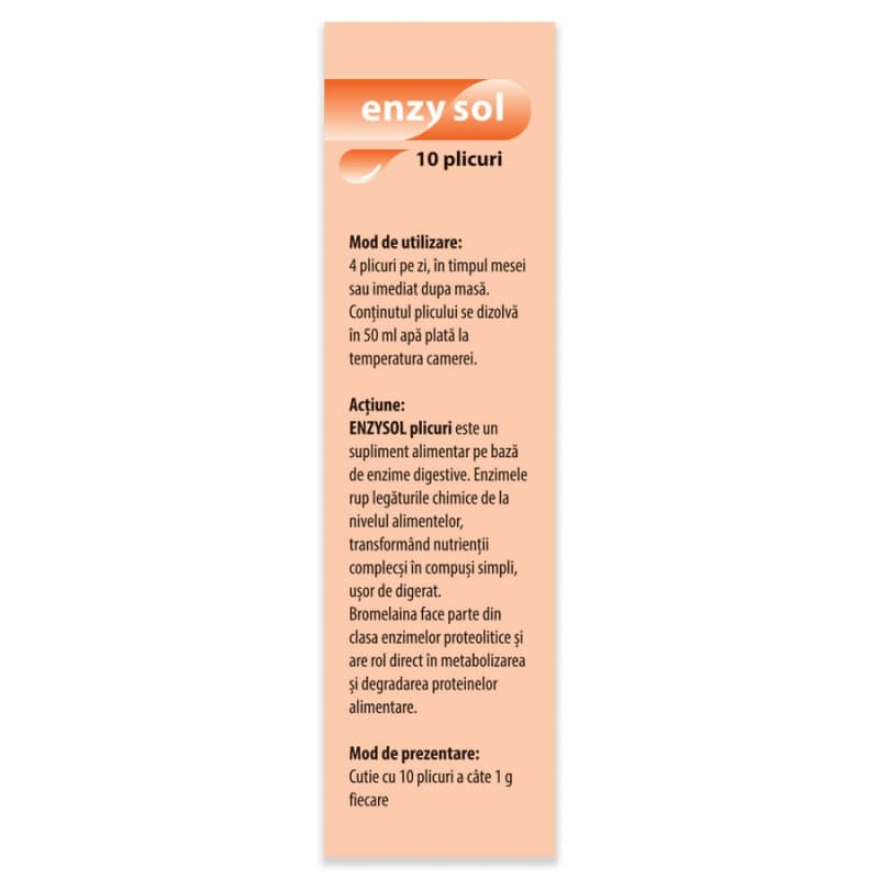 Enzysol, 10 plicuri, Dr. Phyto