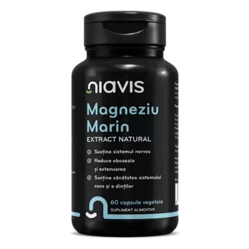 Magneziu marin extract natural, 60 capsule, Niavis Magneziu marin extract natural, 60 capsule, Niavis