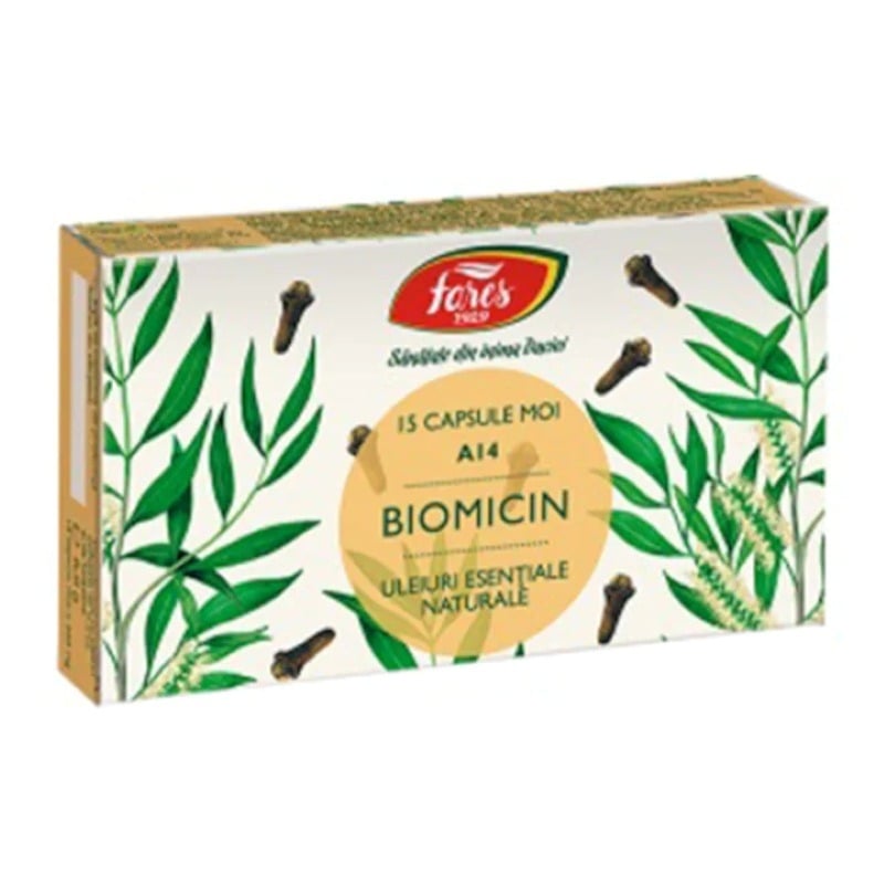 Biomicin antibiotic natural A14, 15 capsule, Fares Biomicin antibiotic natural A14, 15 capsule, Fares