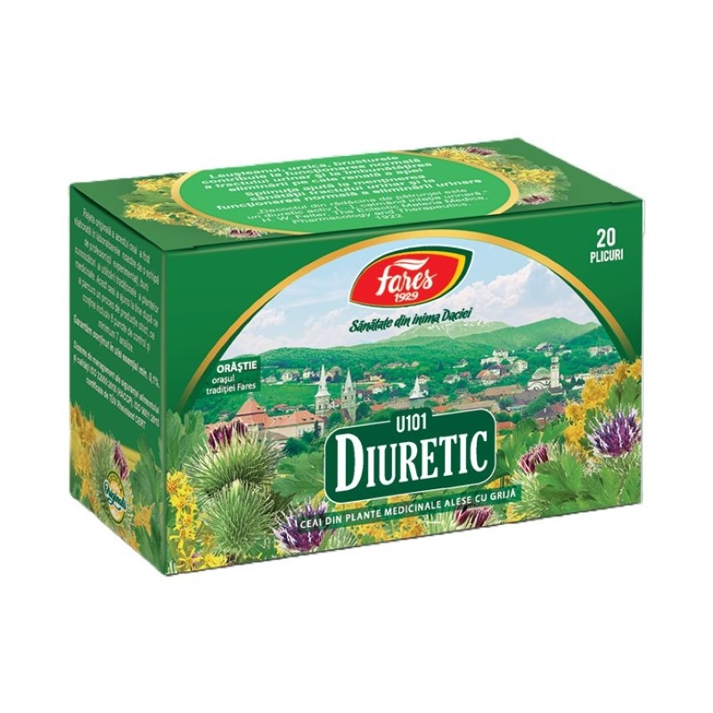 Ceai Diuretic U101, 20plicuri, Fares Ceai Diuretic U101, 20plicuri, Fares