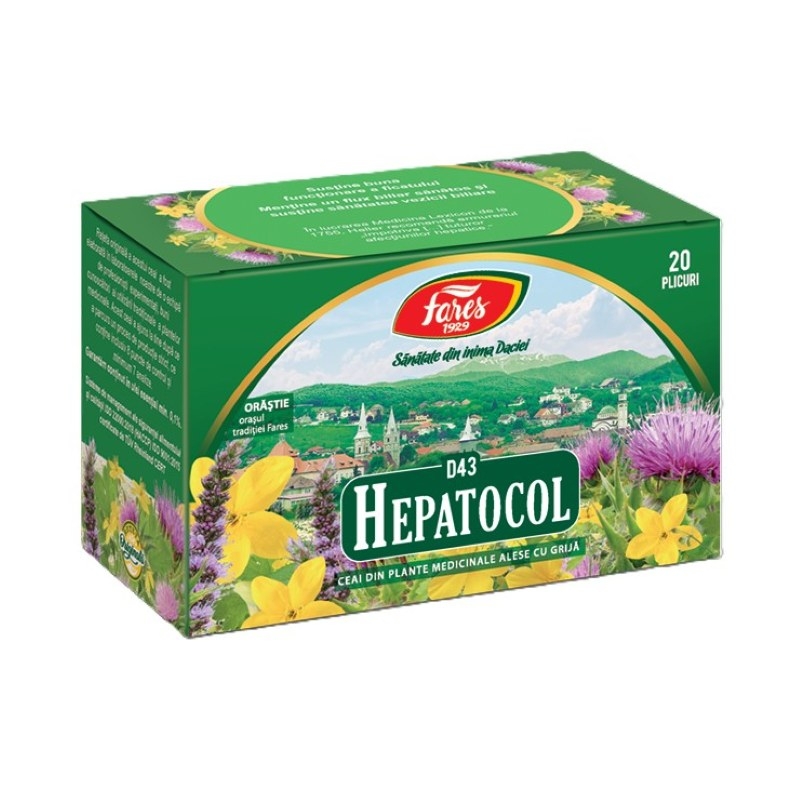 Ceai Hepatocol, 20plicuri, Fares Ceai Hepatocol, 20plicuri, Fares