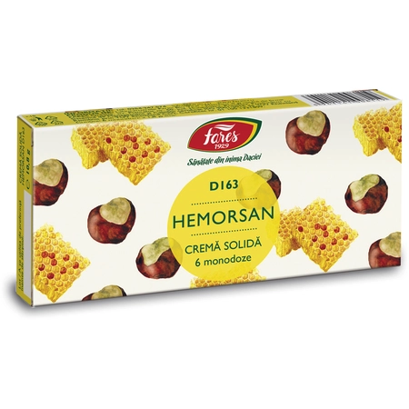 Hemorsan 6 monodoze crema solida, Fares Hemorsan 6 monodoze crema solida, Fares