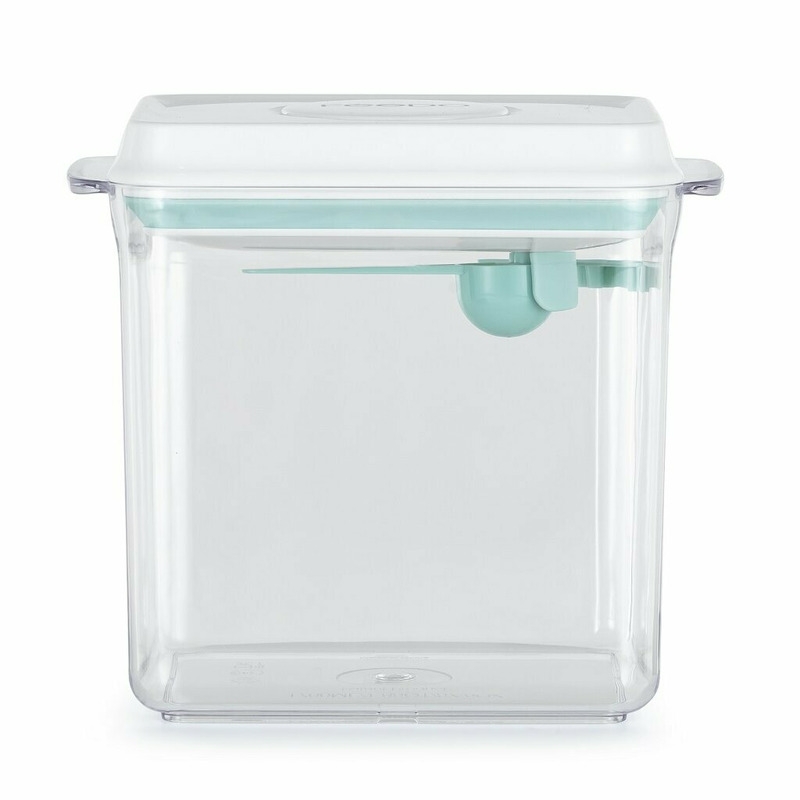 Feedo - Recipient depozitare lapte praf, 1700 ml, Capac etans, Din plastic, Fara BPA, Turcoaz Feedo - Recipient depozitare lapte praf, 1700 ml, Capac etans, Din plastic, Fara BPA, Turcoaz