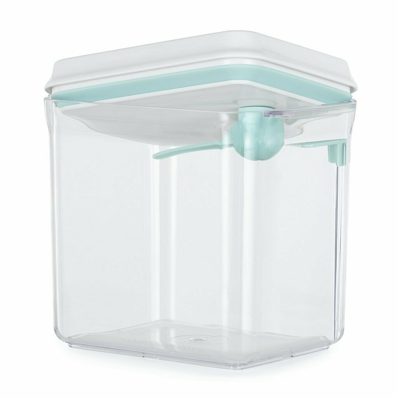 Feedo - Recipient depozitare lapte praf, 1700 ml, Capac etans, Din plastic, Fara BPA, Turcoaz Feedo - Recipient depozitare lapte praf, 1700 ml, Capac etans, Din plastic, Fara BPA, Turcoaz