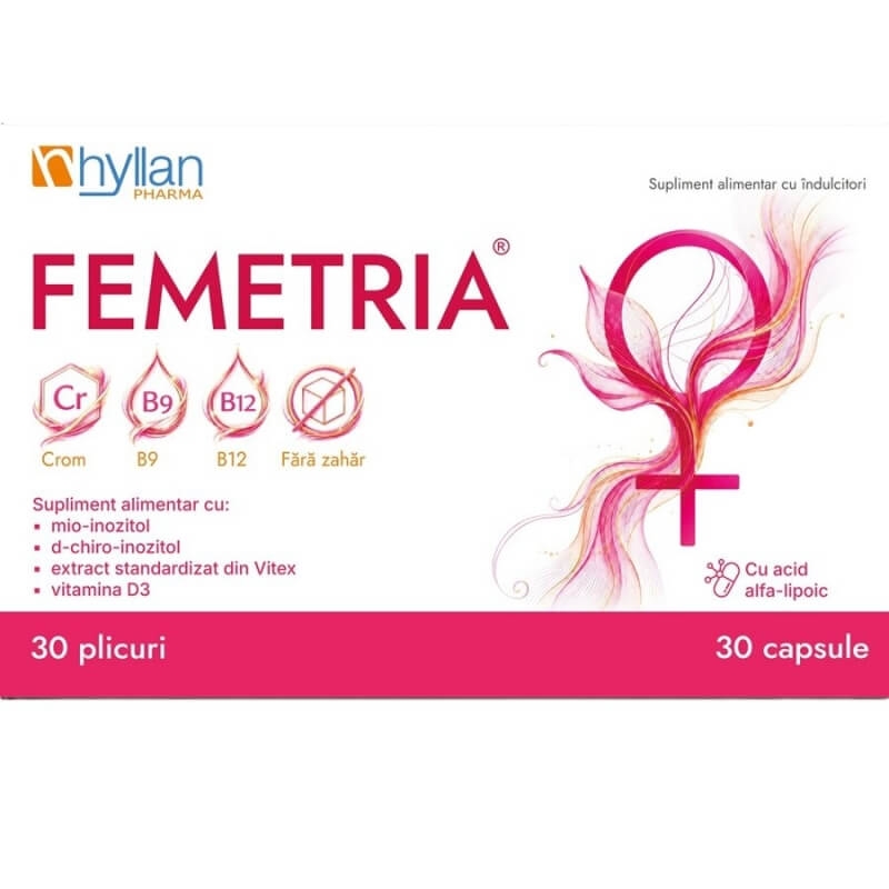 Femetria, 30 plicuri+30 capsule, Hyllan Femetria, 30 plicuri+30 capsule, Hyllan