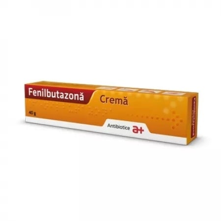Fenilbutazona Atb crema, 40 mg/g, 40 g, Antibiotice SA Fenilbutazona Atb crema, 40 mg/g, 40 g, Antibiotice SA