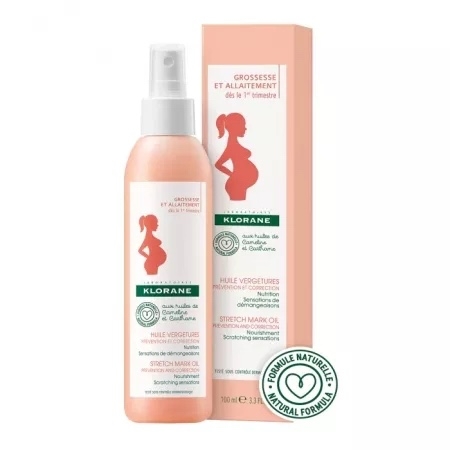 Ulei pentru prevenirea vergeturilor, 200 ml, Klorane Ulei pentru prevenirea vergeturilor, 200 ml, Klorane