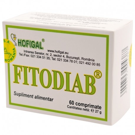Fitodiab, 60 comprimate, Hofigal Fitodiab, 60 comprimate, Hofigal
