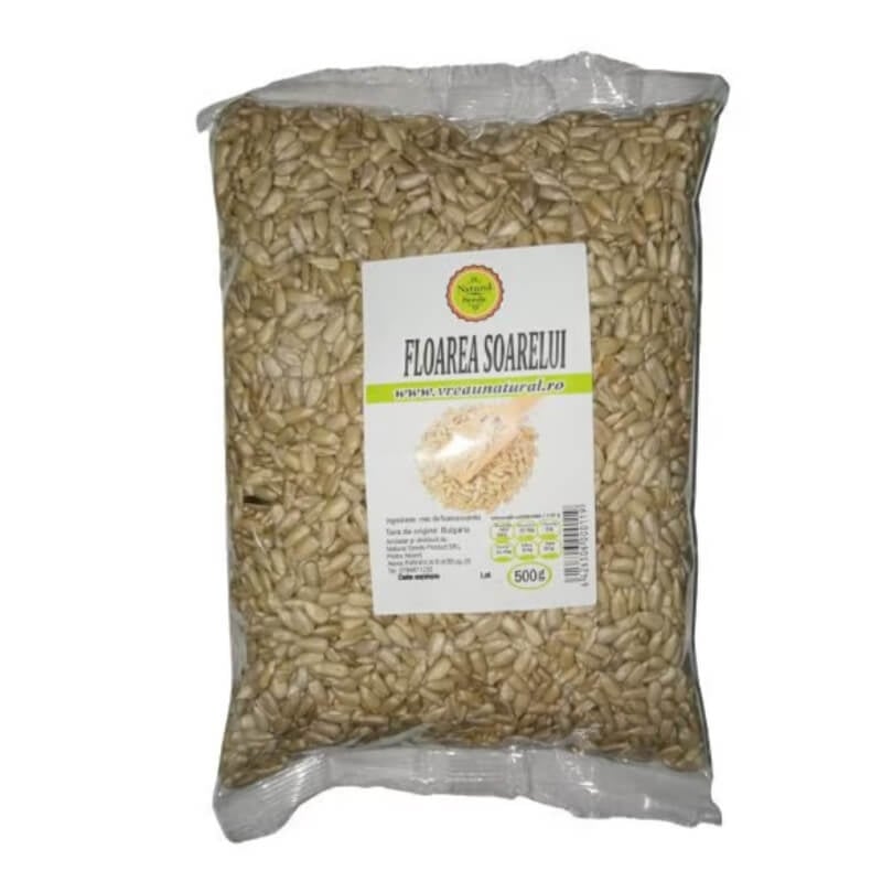 Floarea soarelui seminte, 500 g, Natural Seeds Floarea soarelui seminte, 500 g, Natural Seeds