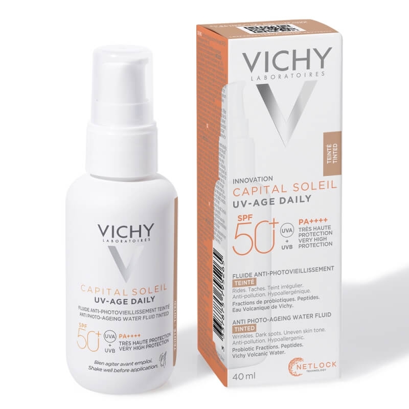 Fluid colorat SPF 50+ UV Age Daily Capital Soleil, 50 ml, Vichy Fluid colorat SPF 50+ UV Age Daily Capital Soleil, 50 ml, Vichy