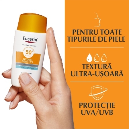Crema de fata SPF 50+ Sun Protection Hydro Protect, 50 ml, Eucerin