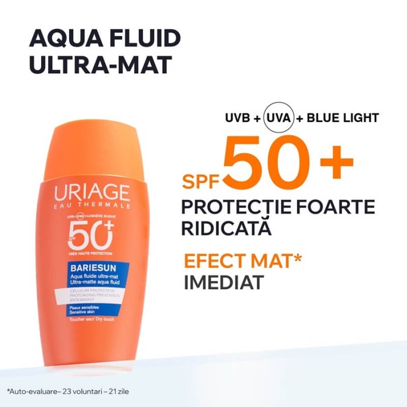 Aqua fluid ultra-mat SPF 50+ Bariesun, 50 ml, Uriage