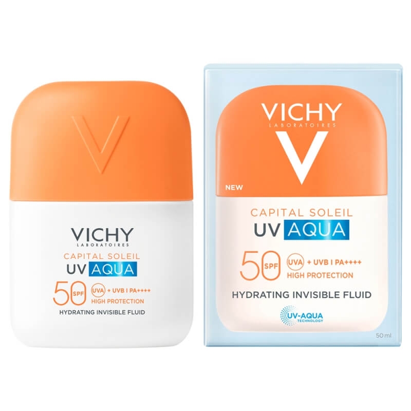 Fluid hidratant invizibil SPF 50 UV Aqua Capital Soleil, 50 ml, Vichy