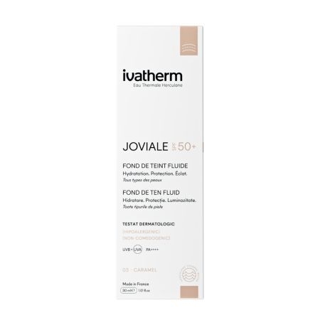 Fond de ten fluid SPF 50+ 03 Caramel Joviale, 30 ml, Ivatherm