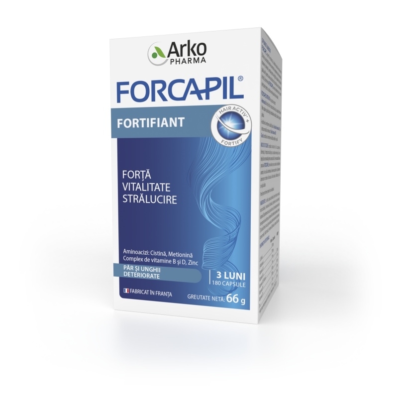 Forcapil Par si Unghii Fortifiant, 180 capsule, Arkopharma Forcapil Par si Unghii Fortifiant, 180 capsule, Arkopharma