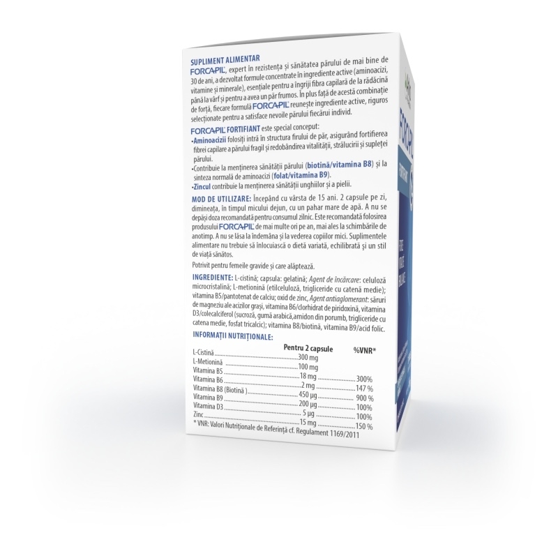 Forcapil Par si Unghii Fortifiant, 180 capsule, Arkopharma Forcapil Par si Unghii Fortifiant, 180 capsule, Arkopharma