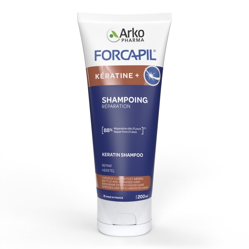 Sampon fortifiant pentru par deteriorat Forcapil Keratine+, 200 ml, Arkopharma Sampon fortifiant pentru par deteriorat Forcapil Keratine+, 200 ml, Arkopharma