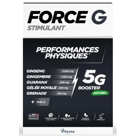 Force G Stimulant, 10 fiole buvabile, Vitavea Force G Stimulant, 10 fiole buvabile, Vitavea