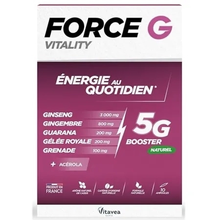 Force G Vitality, 10 fiole buvabile, Vitavea Force G Vitality, 10 fiole buvabile, Vitavea