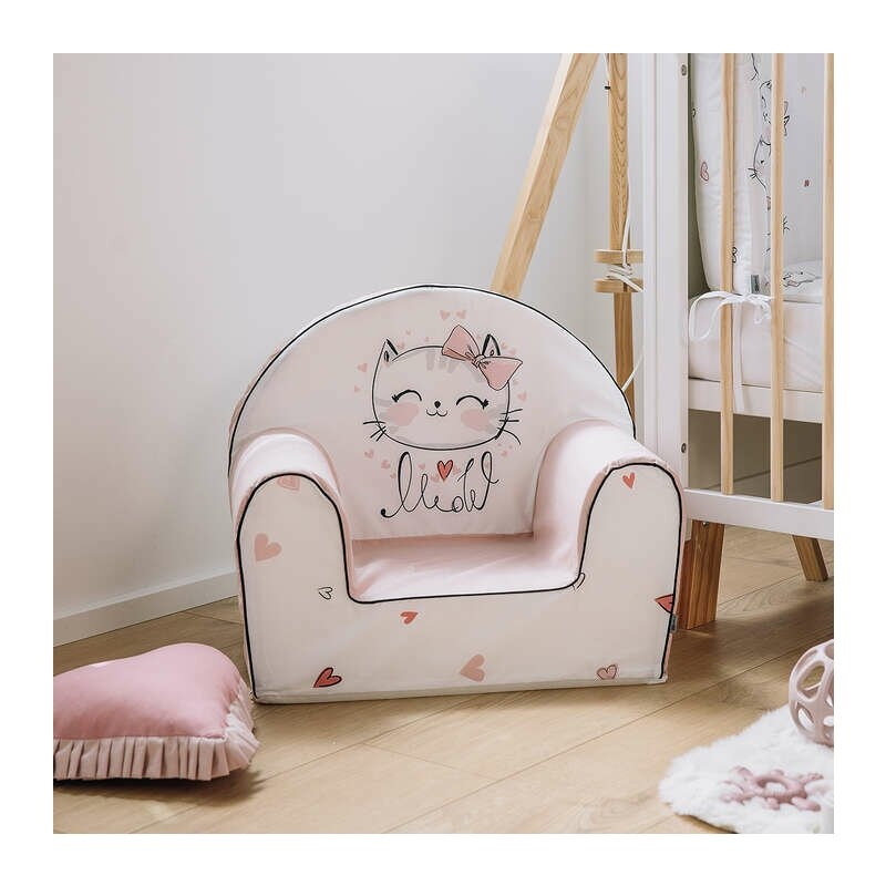 Fotoliu din burete, Bubaba, Kitty, Pentru copii, 9 luni-5 ani, Pink Fotoliu din burete, Bubaba, Kitty, Pentru copii, 9 luni-5 ani, Pink