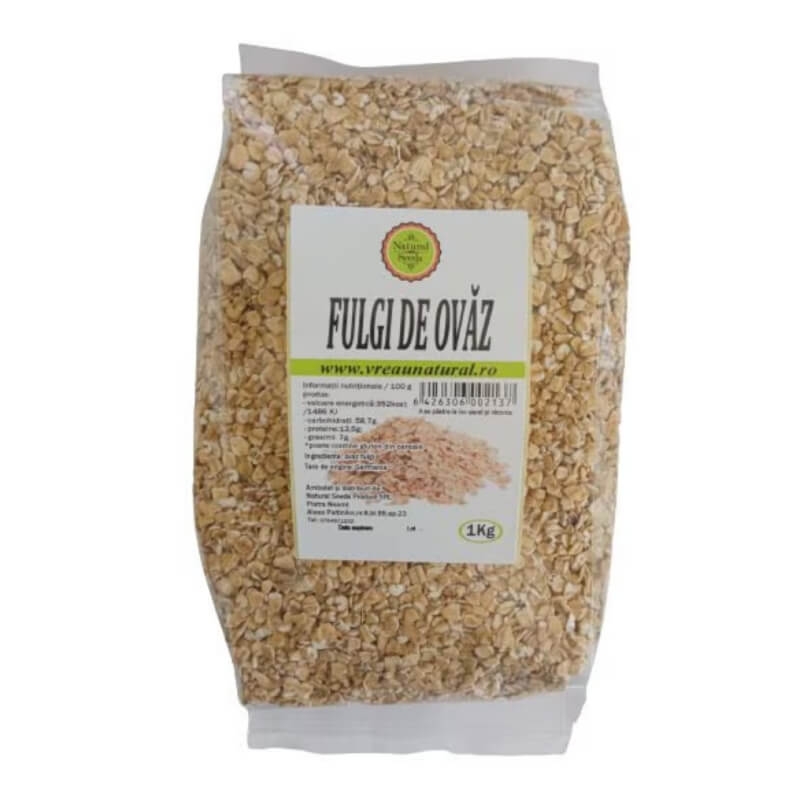 Fulgi de ovaz, 1 kg, Natural Seeds Fulgi de ovaz, 1 kg, Natural Seeds