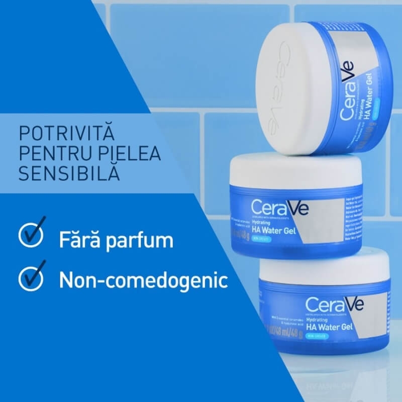 Gel-crema pentru hidratarea tenului HA Water, 48 ml, Cerave Gel-crema pentru hidratarea tenului HA Water, 48 ml, Cerave