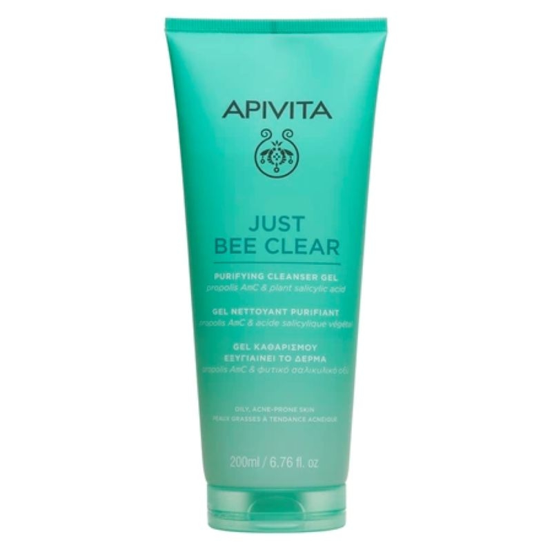 Gel de curatare pentru ten gras si acneic Just Bee Clear, 200 ml, Apivita Gel de curatare pentru ten gras si acneic Just Bee Clear, 200 ml, Apivita