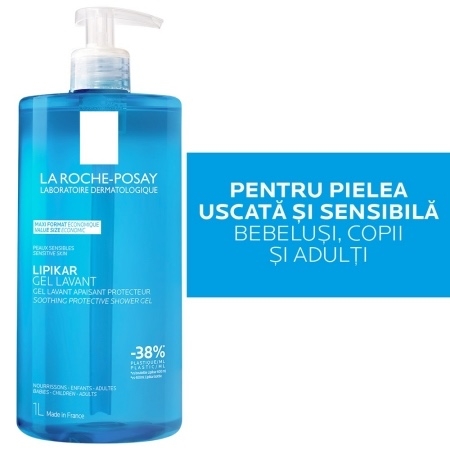 Gel lavant Lipikar, 1000 ml, La Roche-Posay