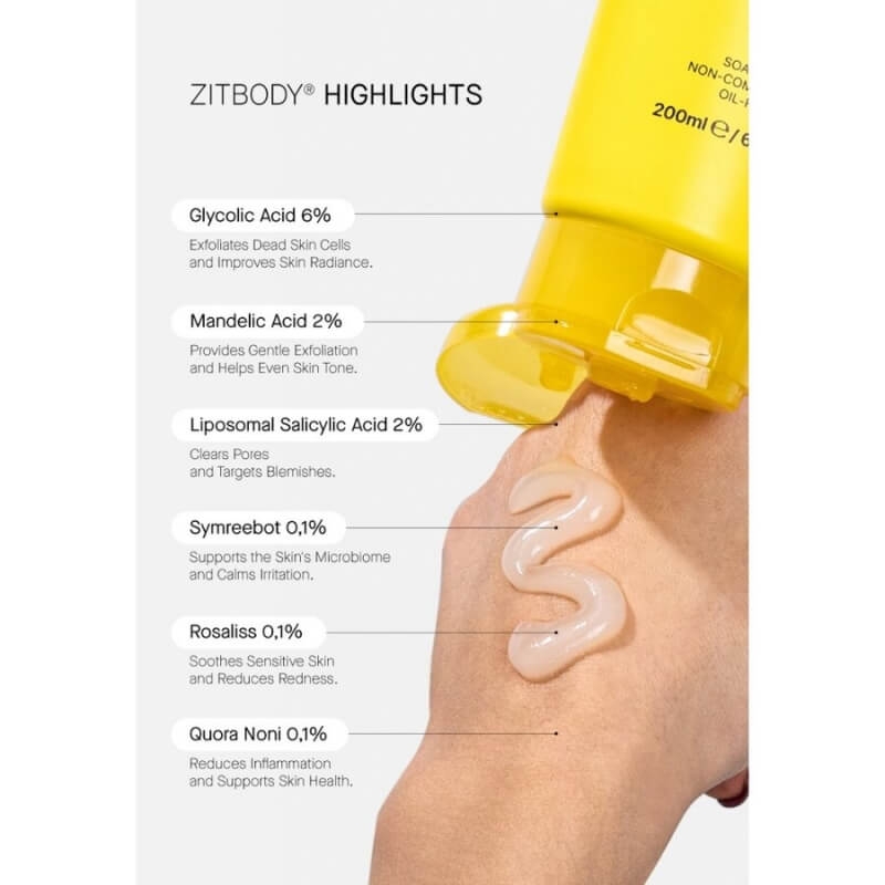Zitbody Gel De Dus Pentru Pielea Predispusa La Acnee, 200 ml, Acnemy Zitbody Gel De Dus Pentru Pielea Predispusa La Acnee, 200 ml, Acnemy