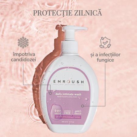 Gel intim antibacterian, 200 ml, Enroush