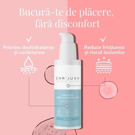 Gel lubrifiant cu acid hialuronic, 100 ml, Enroush Gel lubrifiant cu acid hialuronic, 100 ml, Enroush