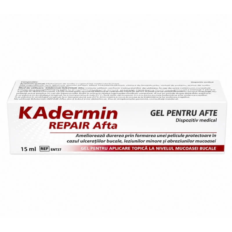 Gel pentru afte Kadermin Repair Afta, 15 ml, Mba Pharma Gel pentru afte Kadermin Repair Afta, 15 ml, Mba Pharma