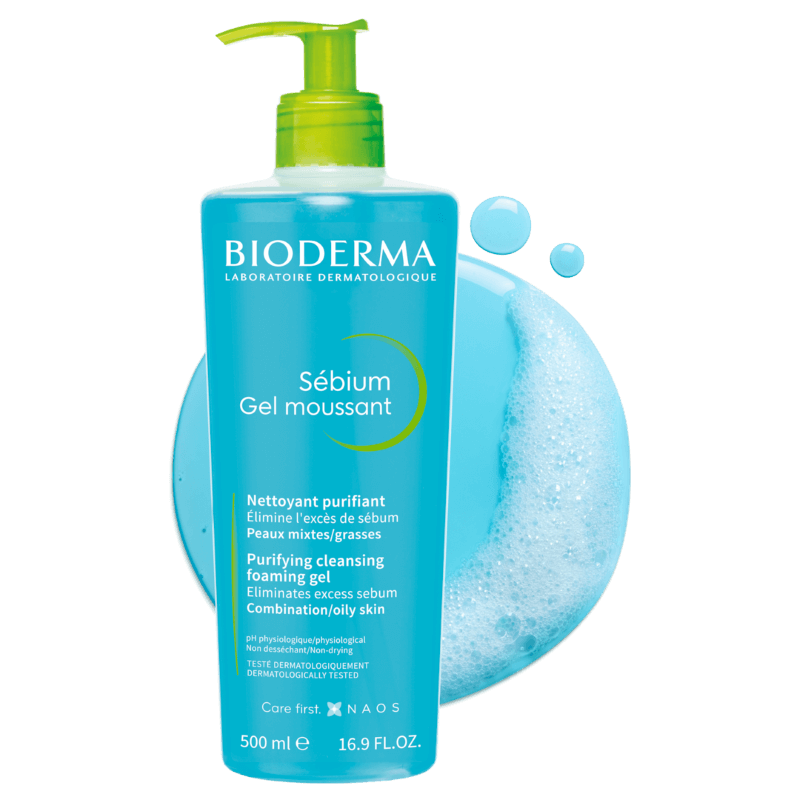 Gel spumant Sebium, 500 ml, Bioderma Gel spumant Sebium, 500 ml, Bioderma
