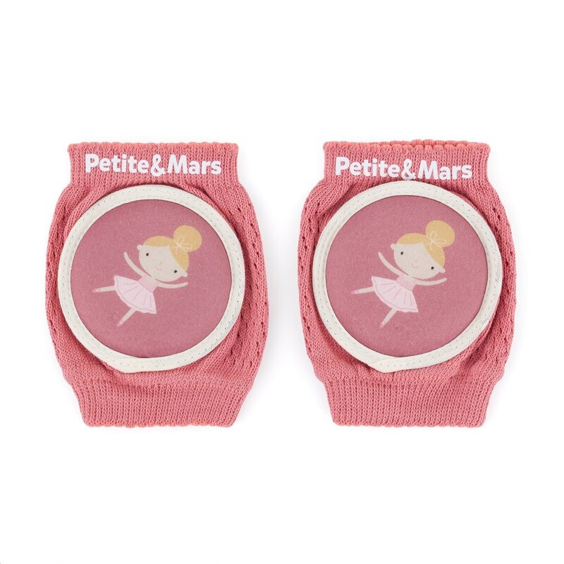Genunchiere cu pernute, Petite&Mars, Cu elastic, Material respirabil, Stratul antiderapant, 13x10 cm, 6 luni+, Roz Genunchiere cu pernute, Petite&Mars, Cu elastic, Material respirabil, Stratul antiderapant, 13x10 cm, 6 luni+, Roz