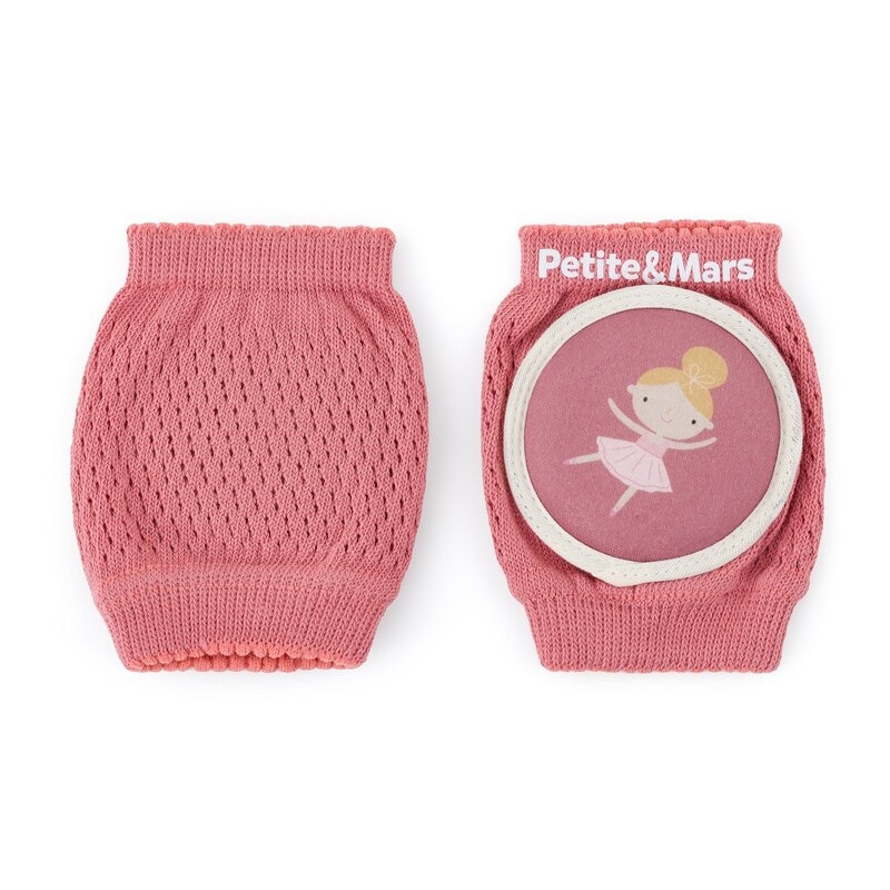 Genunchiere cu pernute, Petite&Mars, Cu elastic, Material respirabil, Stratul antiderapant, 13x10 cm, 6 luni+, Roz Genunchiere cu pernute, Petite&Mars, Cu elastic, Material respirabil, Stratul antiderapant, 13x10 cm, 6 luni+, Roz