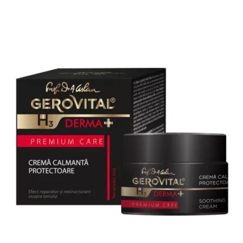 Crema calmanta protectoare H3 Derma+ Premium Care, 50 ml, Gerovital Crema calmanta protectoare H3 Derma+ Premium Care, 50 ml, Gerovital