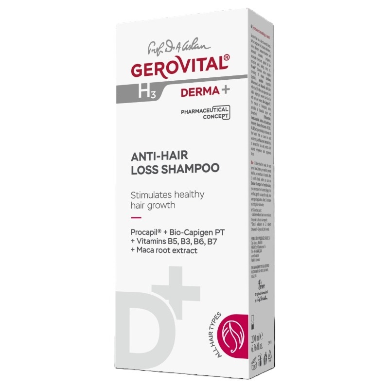 Sampon anticadere H3 Derma+, 200 ml, Gerovital Sampon anticadere H3 Derma+, 200 ml, Gerovital