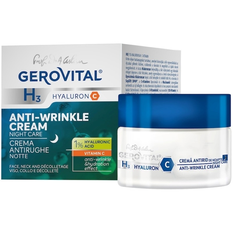 Crema antirid de noapte H3 Hyaluron C, 50 m, Gerovital Crema antirid de noapte H3 Hyaluron C, 50 m, Gerovital