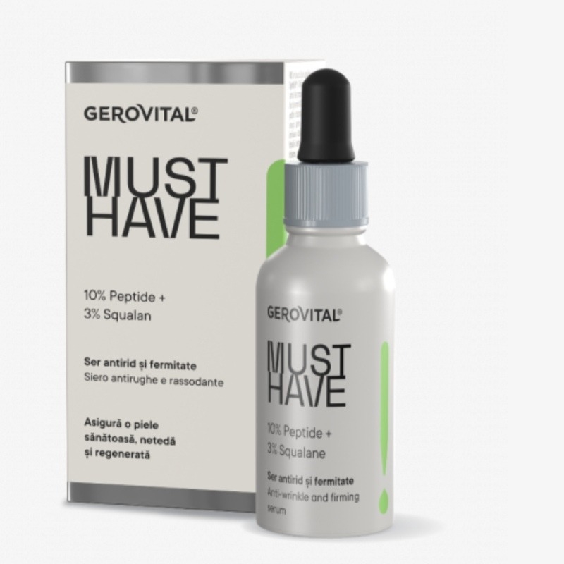 Ser antirid si fermitate Must Have, 30 ml, Gerovital Ser antirid si fermitate Must Have, 30 ml, Gerovital