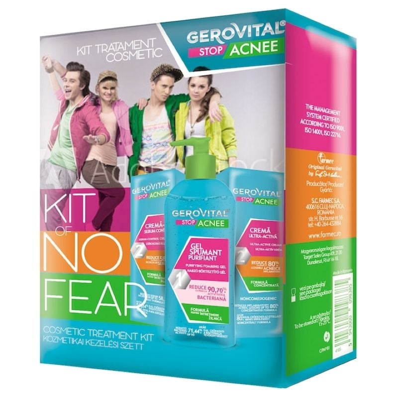 Kit Tratament cosmetic pentru acnee, 3 produse, Gerovital