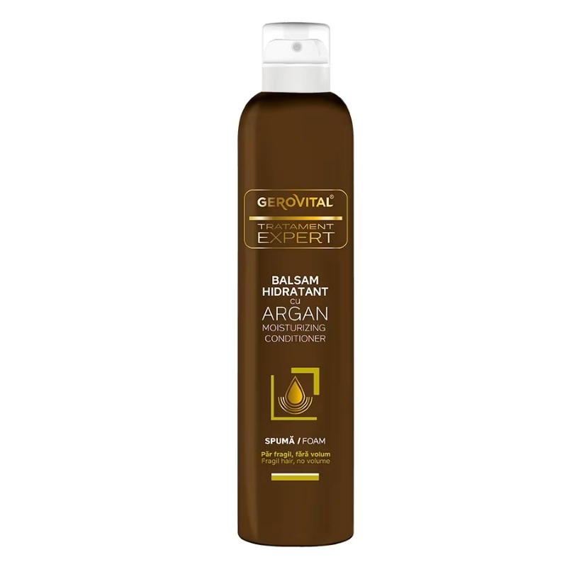 Balsam hidratant spuma cu argan Tratament Expert, 200 ml, Gerovital Balsam hidratant spuma cu argan Tratament Expert, 200 ml, Gerovital