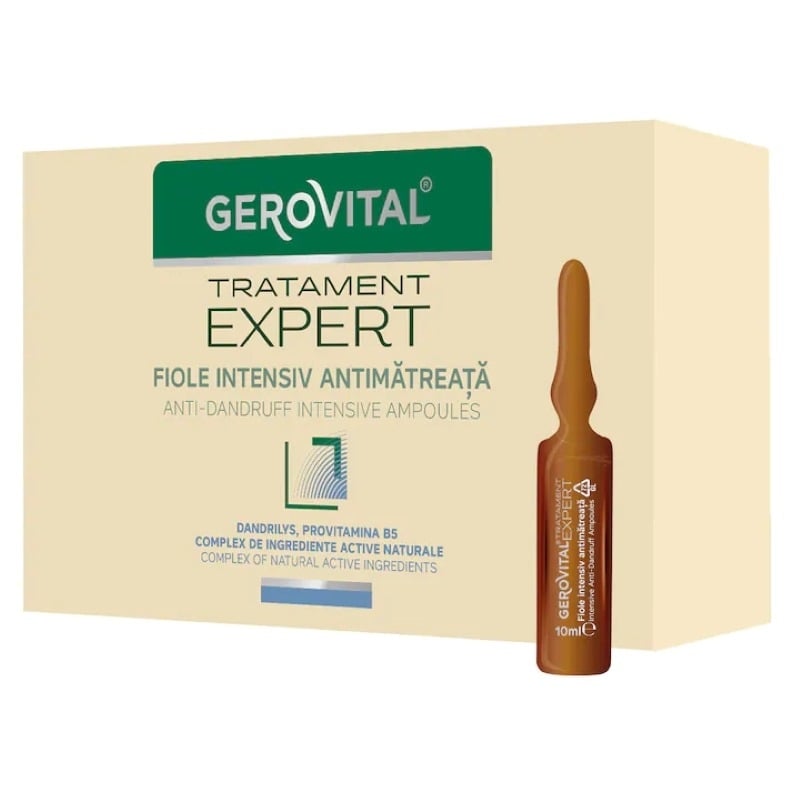 Fiole intensiv antimatreata Tratament Expert, 10 fiole x 10 ml, Gerovital Fiole intensiv antimatreata Tratament Expert, 10 fiole x 10 ml, Gerovital
