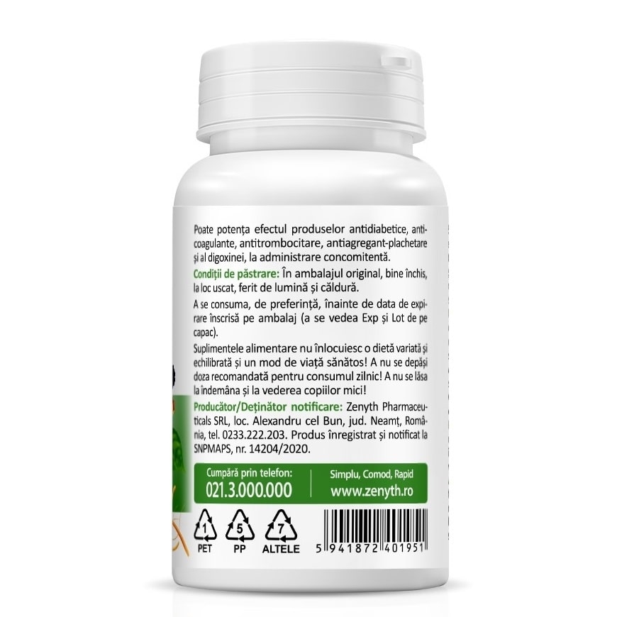 Ginseng siberian, 150 mg, 30 capsule, Zenyth Ginseng siberian, 150 mg, 30 capsule, Zenyth