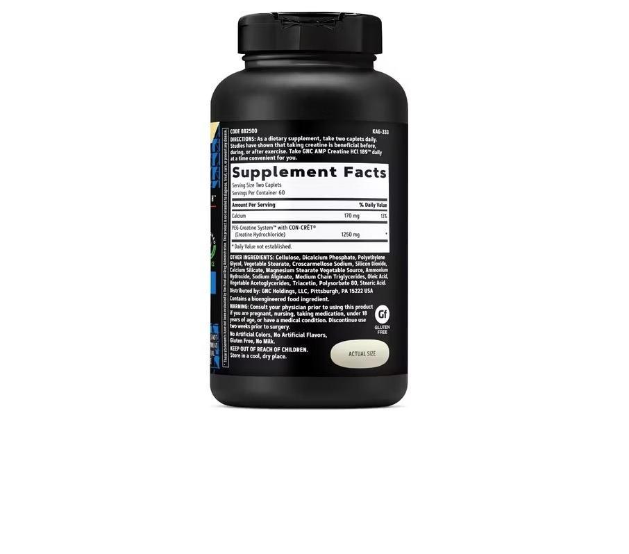 Creatina Clorhidrat cu Administrare si Absorbtie Rapida, Creatine HCl 189™, 120 tb, GNC AMP Creatina Clorhidrat cu Administrare si Absorbtie Rapida, Creatine HCl 189™, 120 tb, GNC AMP